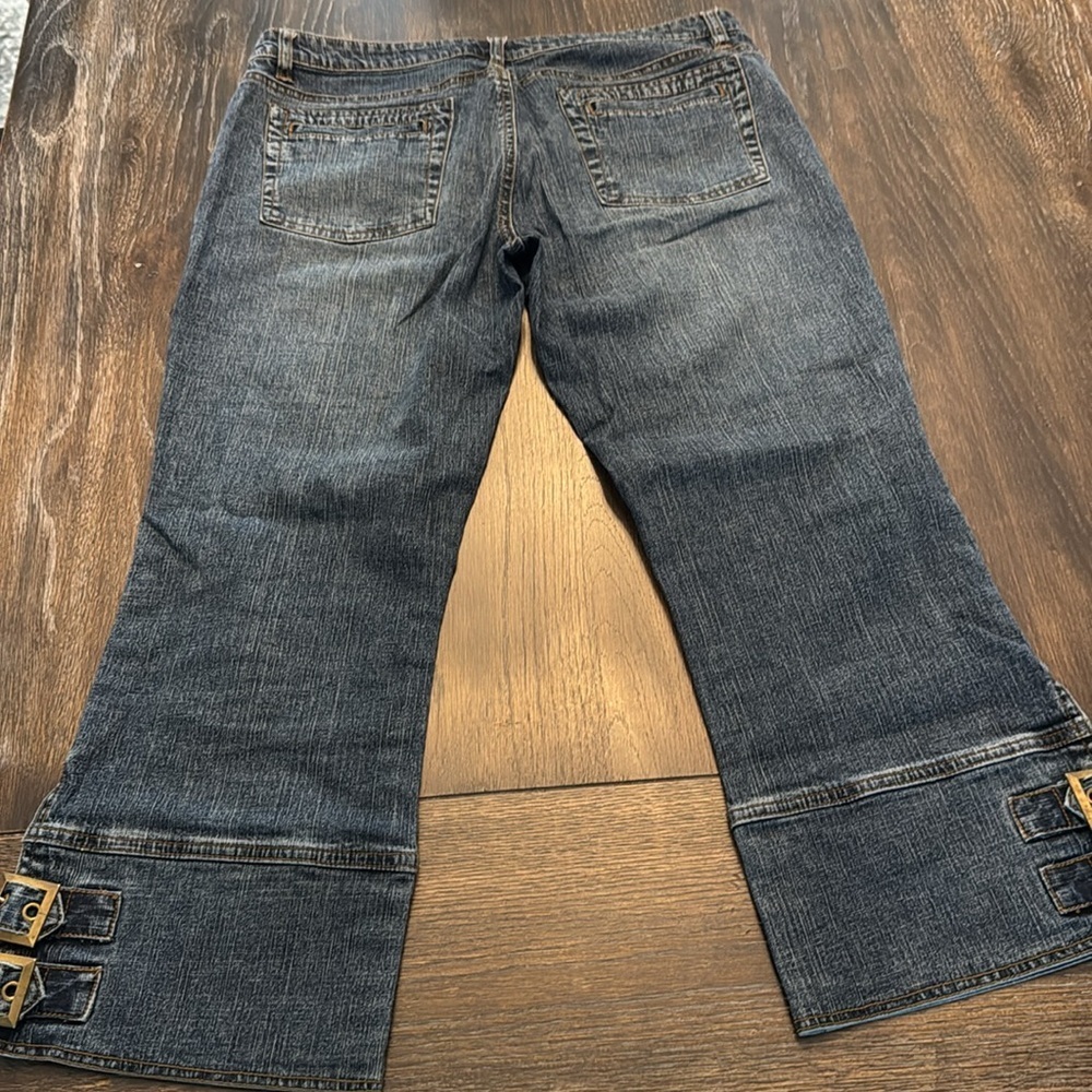 BLUE ASPHALT BLUE DENIM CROPPED  JEANS SIZE 9 - Picture 5 of 6